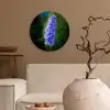Bloemen - Blauw - Dennenboom Wandcirkel kunststof plaat 5mm dik klein -sfeer1