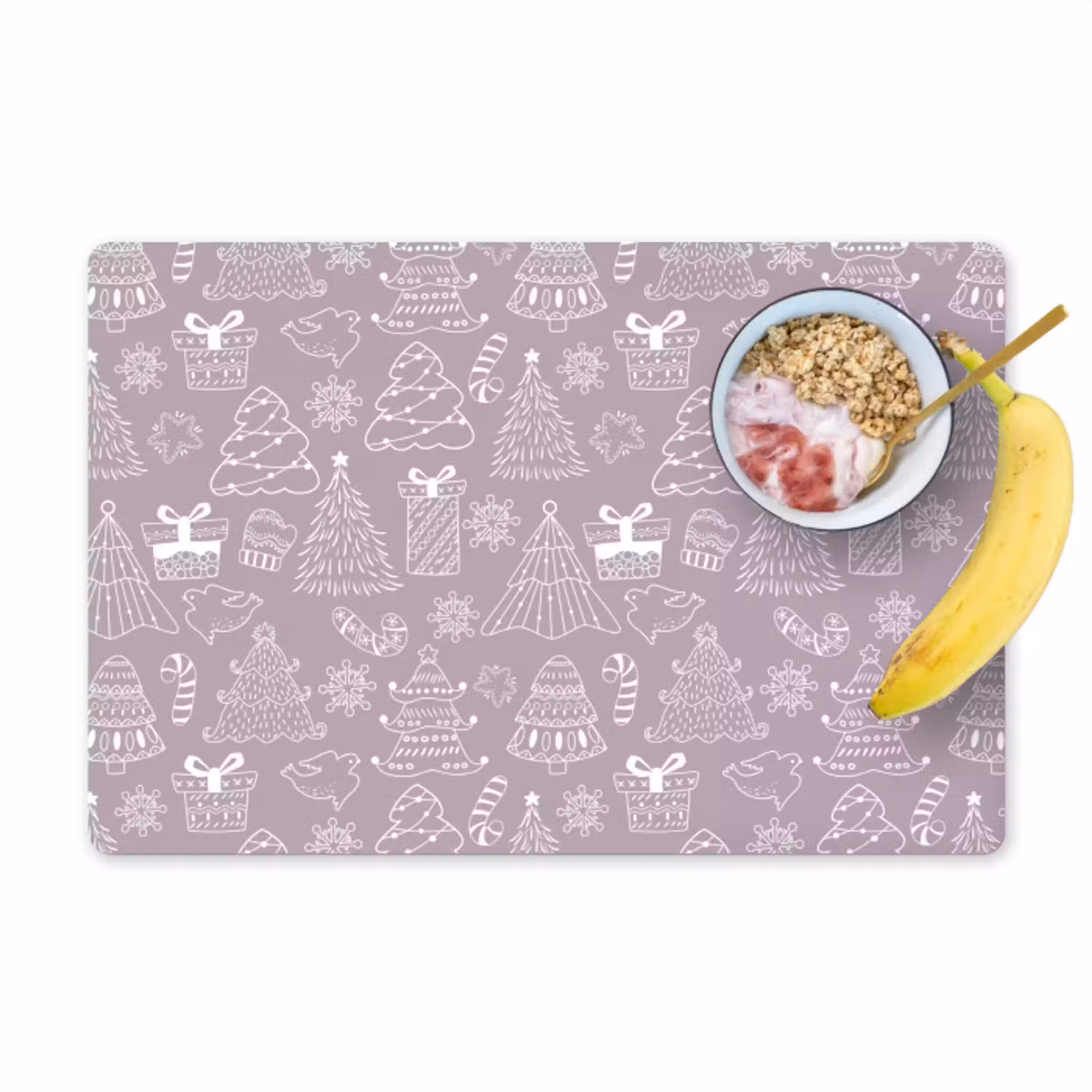 Kerst - Kerstboom - Patroon - Winter - Zuurstok Placemat vinyl groot -zzzproduct_Kitchenyeah-website