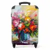 Bloemen - Kleurrijk - Bloempot - Olieverf NBS - Handbagage koffer - Unisex middel -productfoto_recht