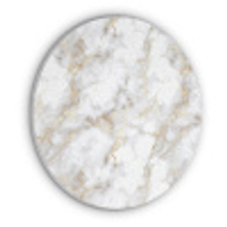 Gouden aders - Marmer - Wit Akoestische PET Vilt - Rond klein 838 -3d