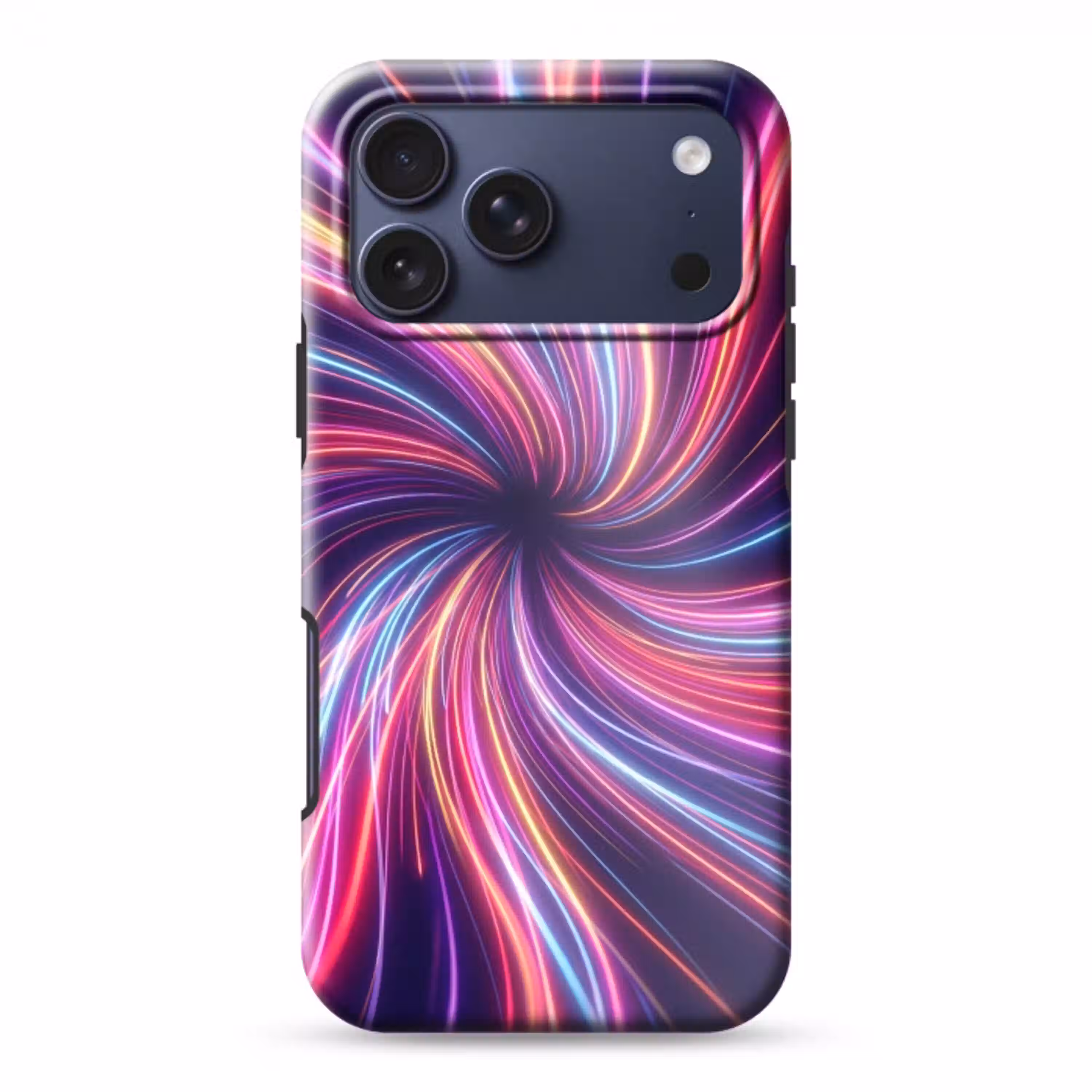 Abstract - Swirl - Futuristic - Neon Toughcase MagSafe Apple iPhone 17 Pro Max klein -3d