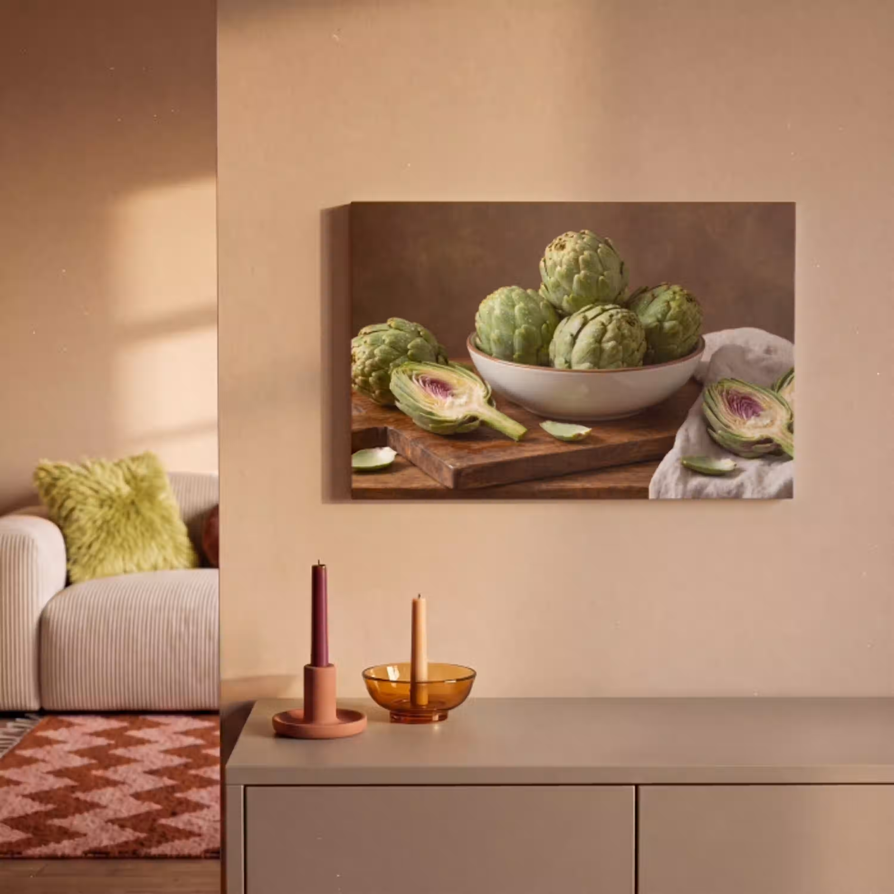 Groenten - Artisjok - Keuken canvas 2cm klein -sfeer1