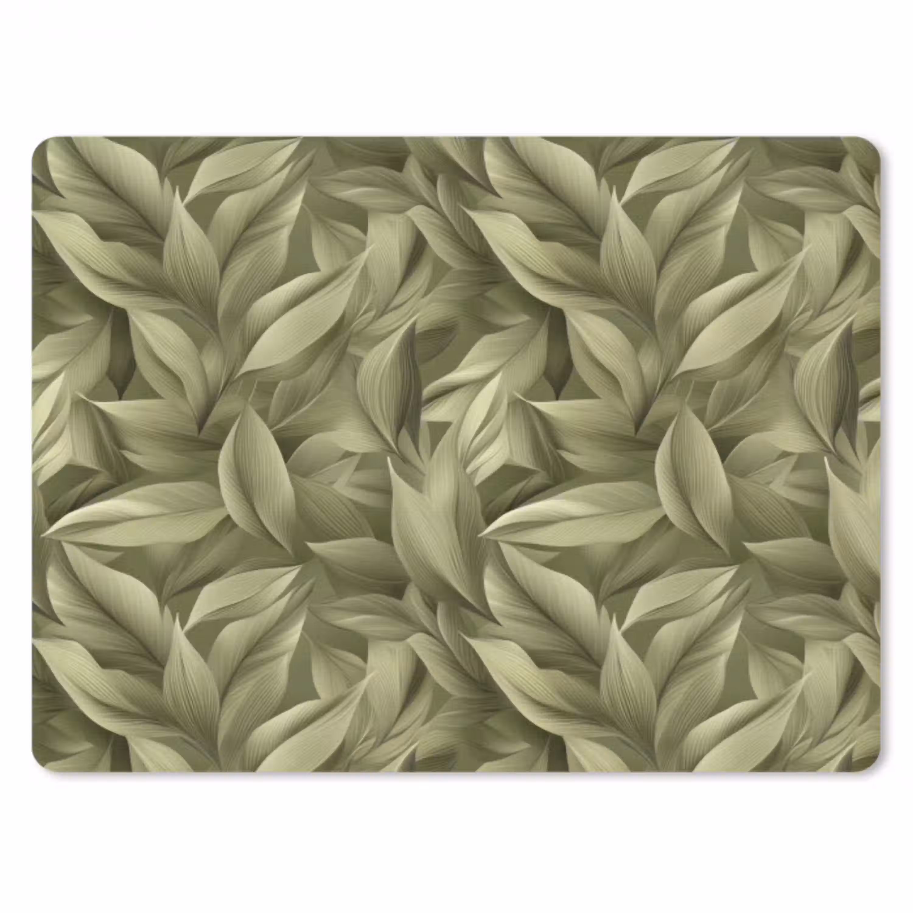 Bladeren - Modern - Groen muismat rubber klein 262 -3d