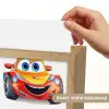 Raceauto - Oranje - Jongens - Kinderen - Auto Light Box met kabel (Kinderlampje) klein -USP_websiteprintNL