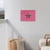 Ster - Luipaard - Print - Roze tuinposter los doek klein -sfeer8