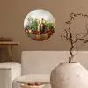 Stilleven - Kruiden - Specerijen - Fruit - Kleurrijk Wandcirkel behangsticker klein -sfeer1