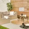Decoratief - Labyrint - Beige tuinposter los doek klein -sfeer4