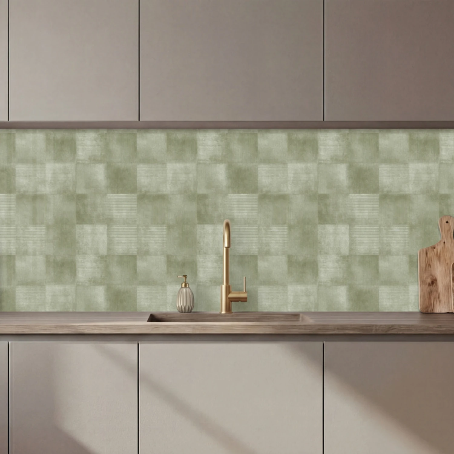 Vlakken - Rustiek - Groen keuken achterwand 2 middel 871 zz_3dshopping