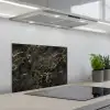 Zwart - Marmer - Goud - Nerf keuken achterwand spatscherm klein 900 -3d_schuin