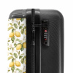 Citroenen patroon geel groen NBS - Handbagage koffer - Vrouwen middel -slot