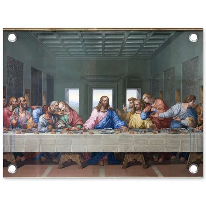 Het laatste avondmaal - Leonardo da Vinci tuinposter los doek klein -3d