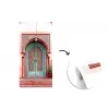Lantaarn - Deur - Turquoise fotobehang vinyl groot -3d
