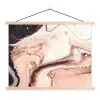 Binnenkant van een roze geode uit de natuur textielposter latten blank klein -3d