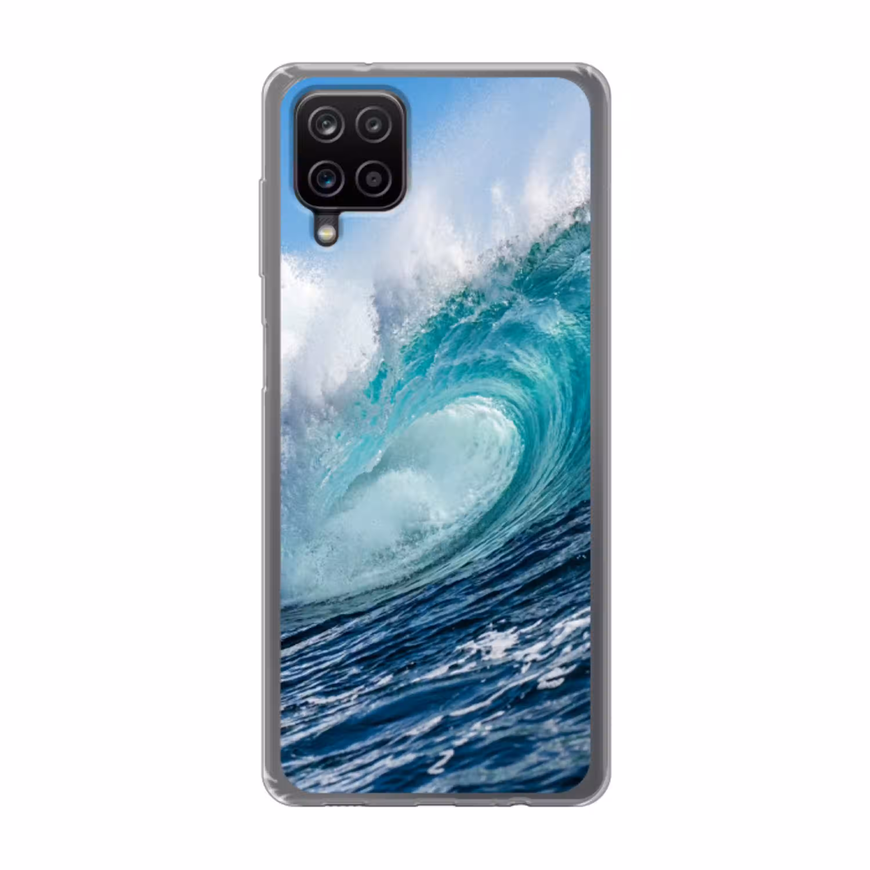 Golf - Oceaan - Water - Dynamisch - Blauw Telefoonhoesje Samsung Galaxy A12 klein -3d