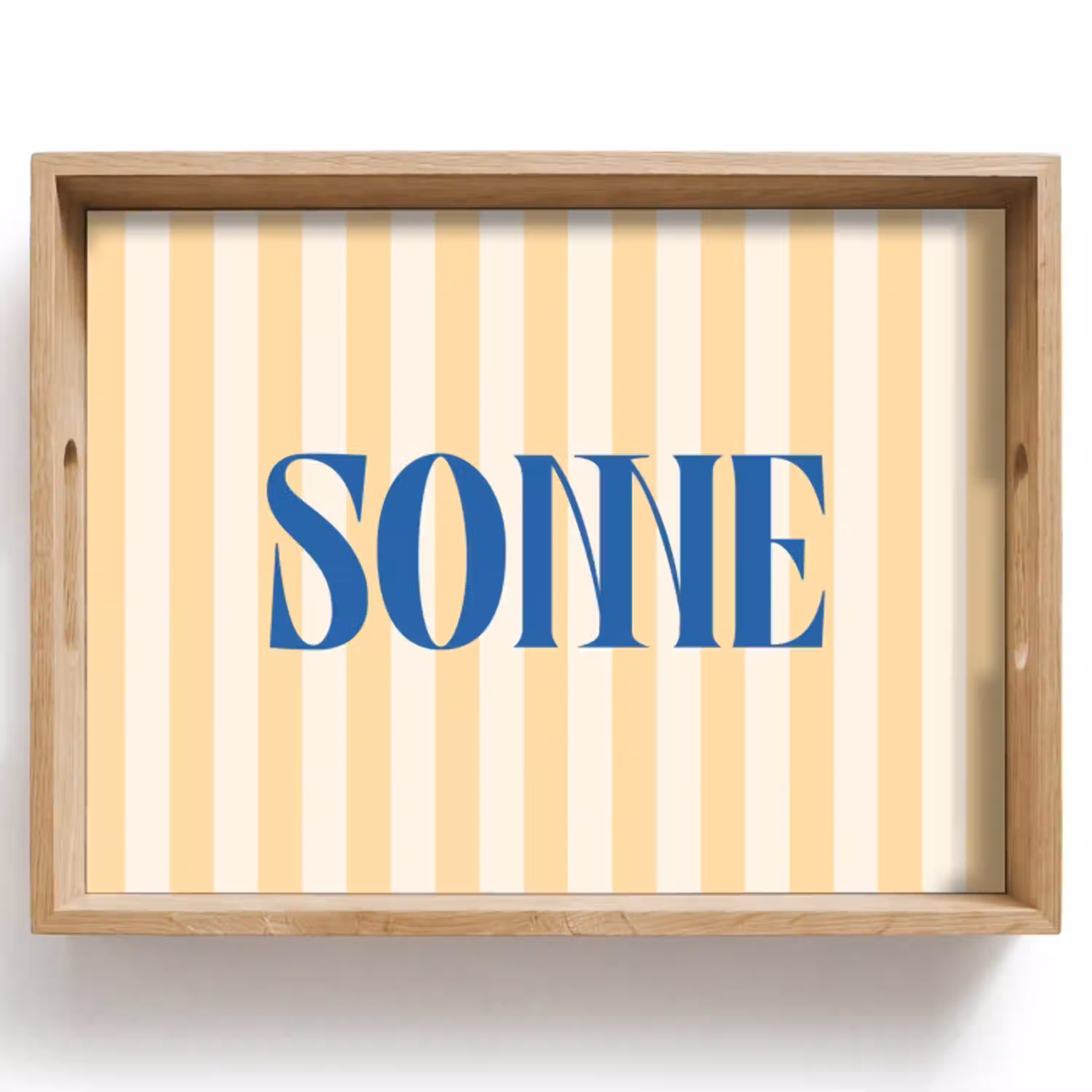 Blauw - Geel - Strepen - Sonne Dienblad Rechthoek middel -z3d_shopping