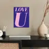 Love - Blauw - Valentijn poster papier klein -sfeer1
