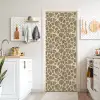 Giraf - Patroon - Beige - Bruin deurposter klein 289 -sfeer5