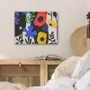 Bloemen - Bladeren - Abstract - Zwart PET vilt klein -sfeer3