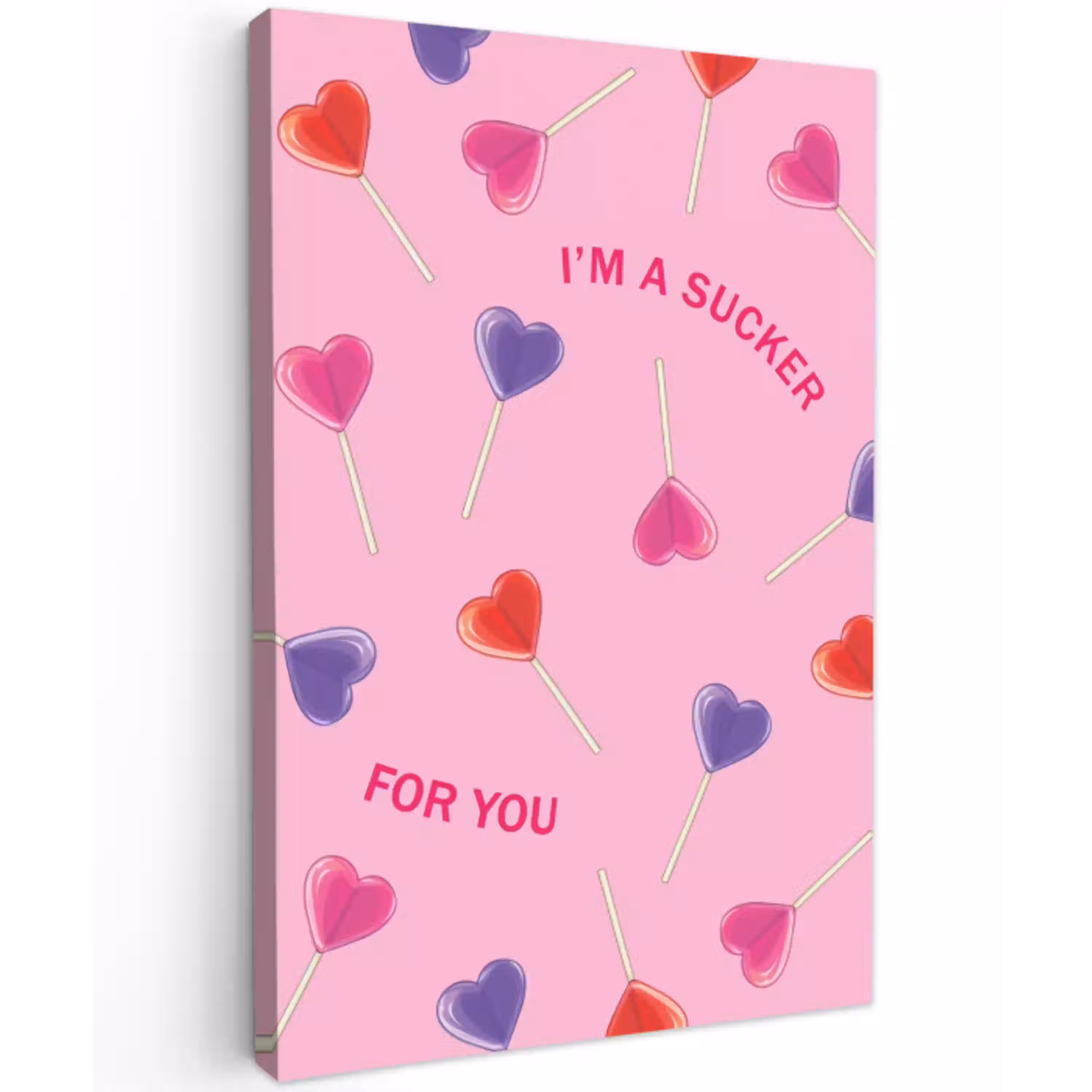 Lolly - Valentijn - Illustratie - Snoep canvas 2cm klein -z3d