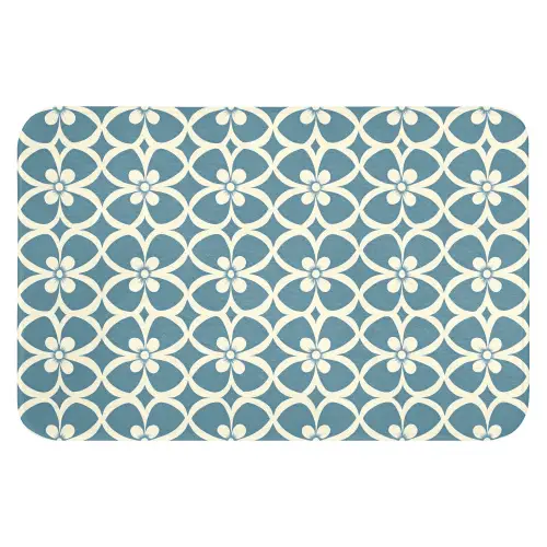 Patroon - Symmetrisch - Blauw Badmat klein 997 -3d