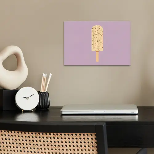 Beige - Ijsje - Spikkels poster papier klein -sfeer1