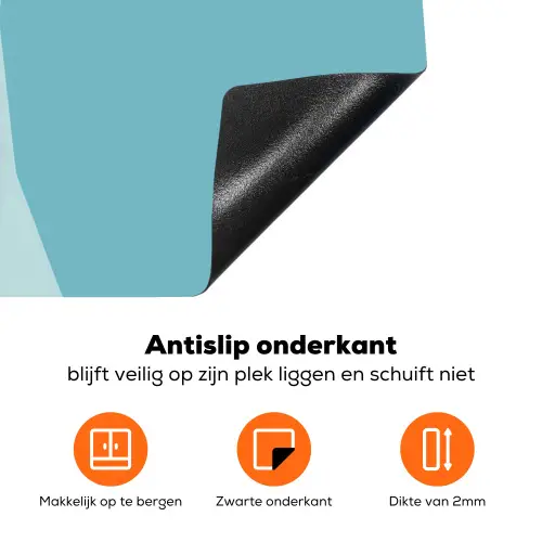 Ijsbeer - Lichtblauw - Minimalistisch Inductie beschermer vinyl 3mm klein -zzzzzzz-td-onderkant