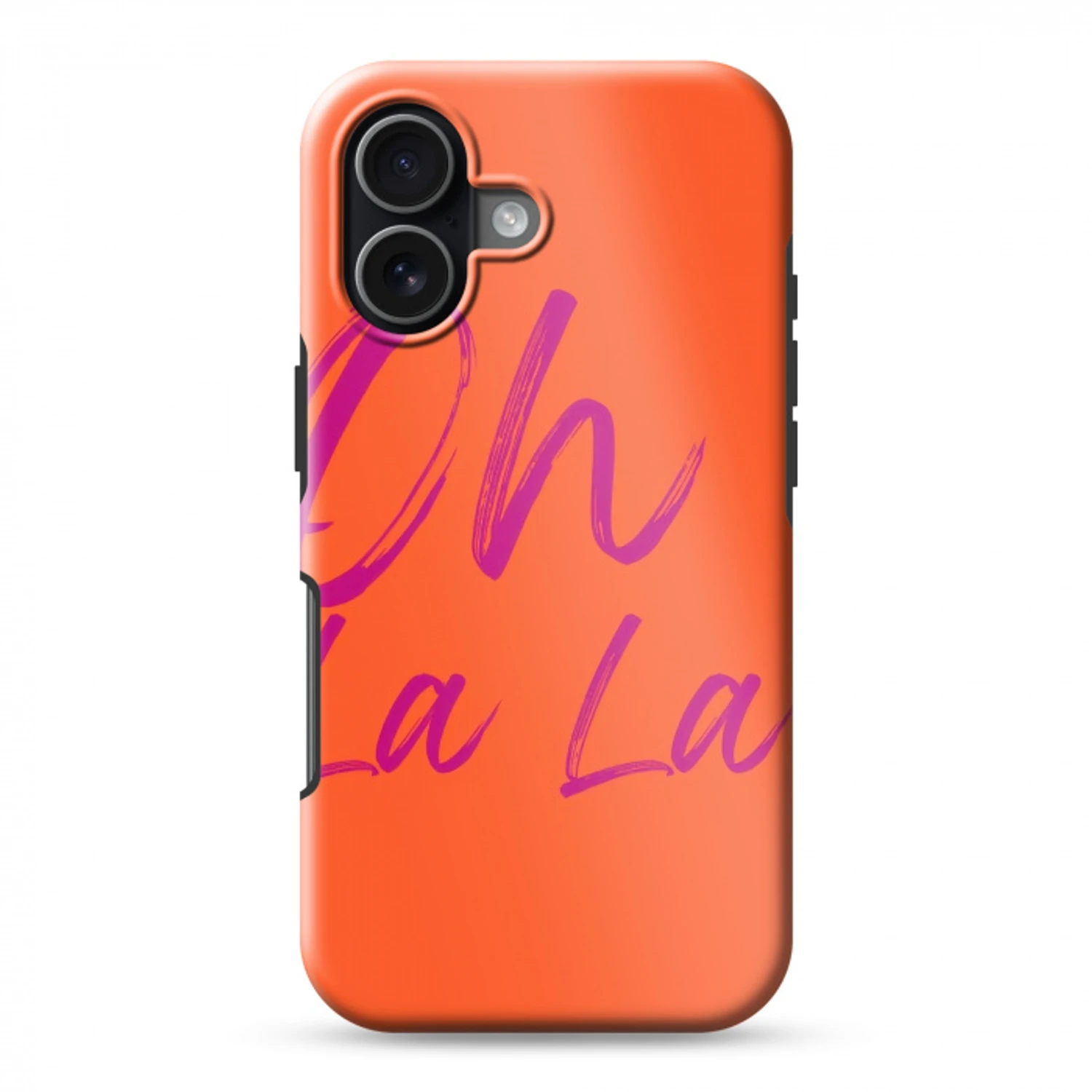 Oh la la - Oranje - Roze - Grafisch Toughcase MagSafe Apple iPhone 17 klein -3d