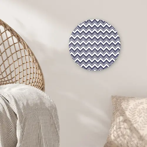 Oceaan - Golven - Blauw - Wit Wandcirkel plexiglas klein 852 -sfeer5