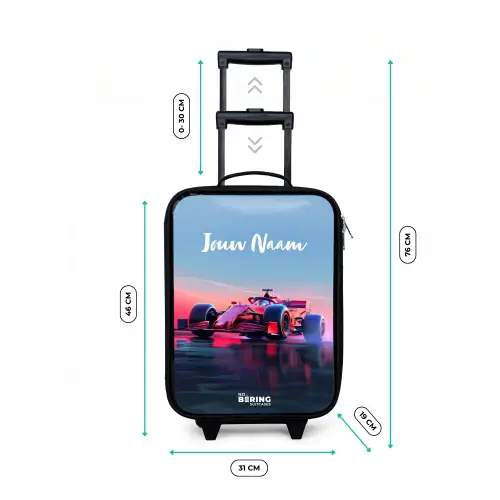 Rode racer Kinderkoffer - Zwart klein -productfoto_formaten