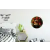 Vrouw - Granaatappel - Herfst - Zonnebril Wandcirkel aluminium klein -kinderkamer