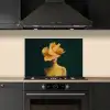 Vrouw - Hoed - Geel keuken achterwand spatscherm klein -sfeer1