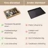 Leeuw - Portret - Verfspatten - Grijs Dienblad Rechthoek middel -USP_VergelijkingNL