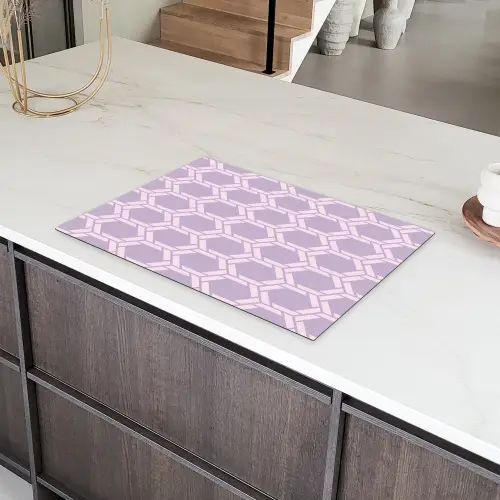Patroon - Roze - Paars Inductie beschermer vinyl 3mm klein 276 -sfeer8