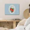 Aardbeien - Lijst - Rood - Geruit PET vilt klein -sfeer3