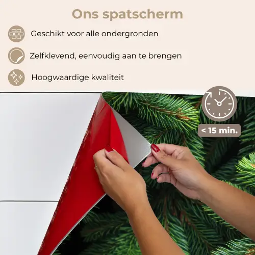 Sparrentakken - Knoppen - Naalden - Groen keuken achterwand spatscherm klein -spatscherm_NL