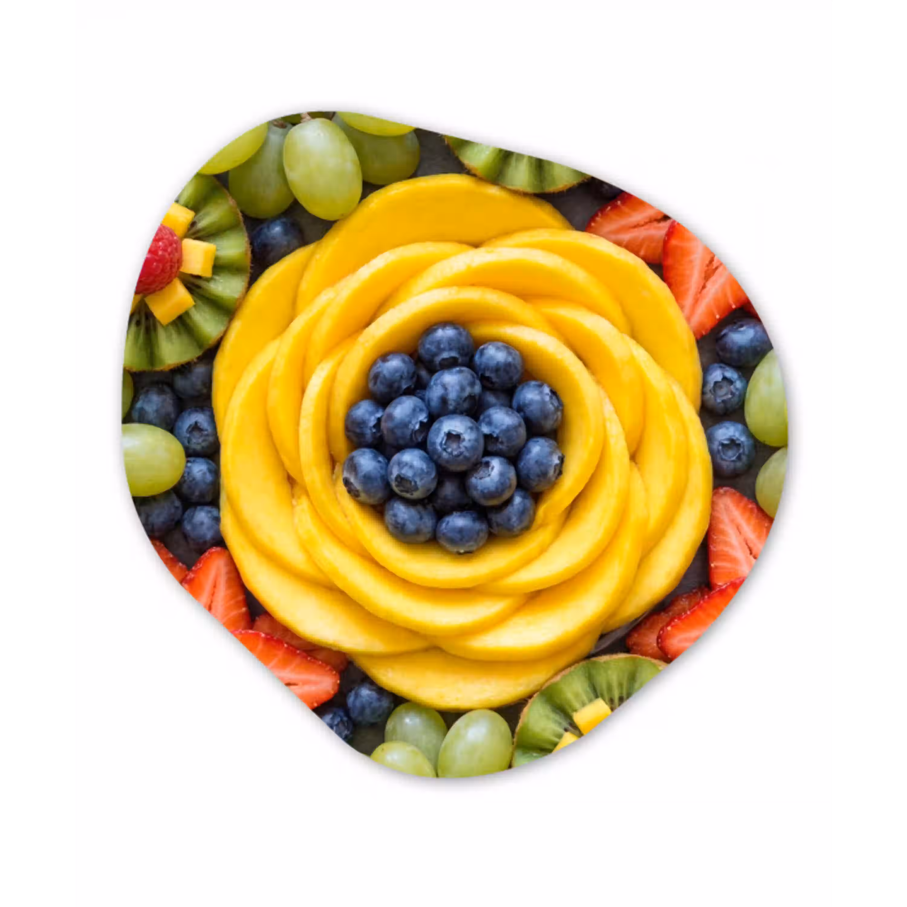 Fruit - Arrangement - Gezond - Kleurrijk - Eten Wandcirkel Organisch Forex 3mm klein -3d