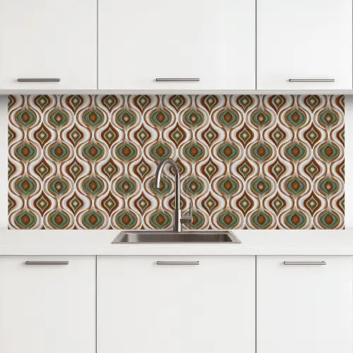 Motief - Patroon - Kleurrijk keuken achterwand 2 middel 871 -3d