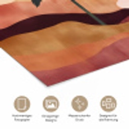 Heuvels - Palmbomen - Abstract poster papier klein -tcloseup_DE