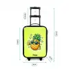 Blije ananas met groene achtergrond Kinderkoffer - Zwart klein -productfoto_formaten