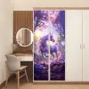 Eenhoorn - Paars - Sprookje - Fantasy dier deurposter klein -sfeer3