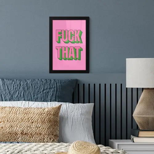Tekst - Bold - Roze fotolijst zwart zonder passe partout klein -sfeer3