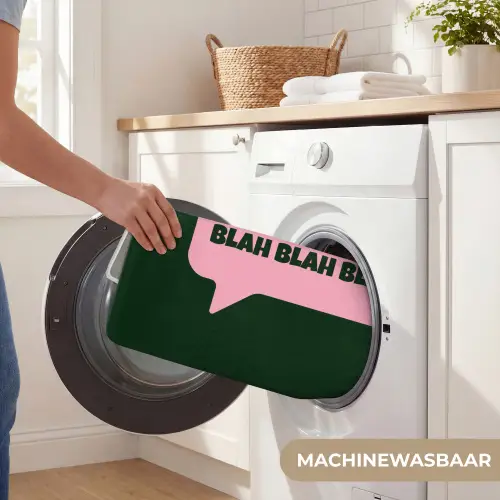 Tekstwolk - BLAH BLAH BLAH - Roze Badmat klein -USP_WasbaarNL