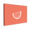 Watermeloen - Lijnen - Koraalrood canvas 2cm klein -z3d
