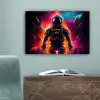 Astronaut - Neon - Gaming - Ruimte canvas 2cm klein -sfeer4