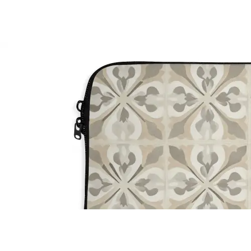 Tegel - Motief - Beige laptophoes neopreen klein 279 -detail