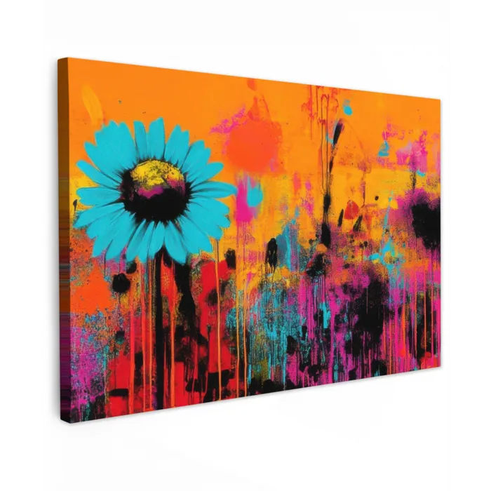 Zonnebloemen - Abstract - Oranje canvas 2cm klein -z3d