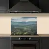 Landschap - Vallei - Groen keuken achterwand spatscherm klein -sfeer1