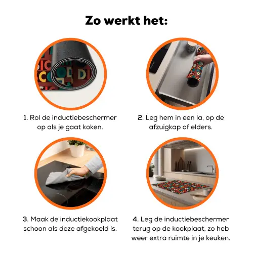 Retro - Disco - Muziek - 70s - Multi Inductie beschermer vinyl 3mm klein 276 -zzzzzzz-td-werking