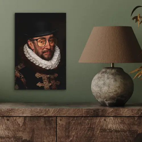 Willem van Oranje - Adriaen Thomasz - Bril aluminium wit klein -sfeer2
