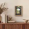 Doorkijk - Rozenboog - Uitzicht - Landschap - Bloemen Light Box met kabel (Tafellamp) klein -sfeer2